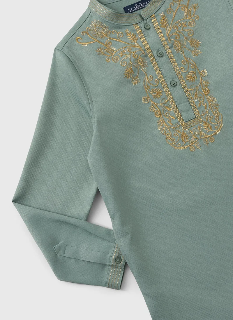 Matalan Boys Sage Kurta Shirt